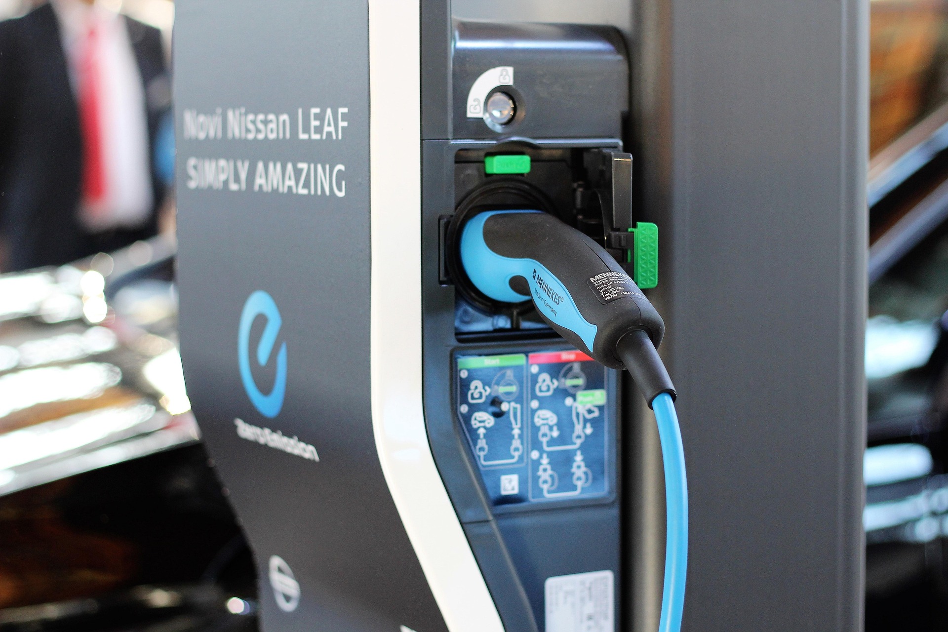 An EV Charging Point For A Nissan Leaf