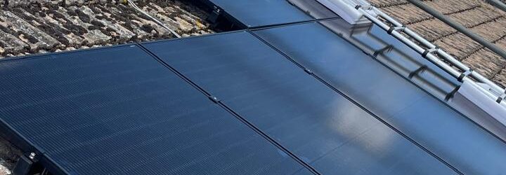 Solar First installation of solar panel upgrades on a house.