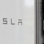 A tesla solar battery storage unit in a home.