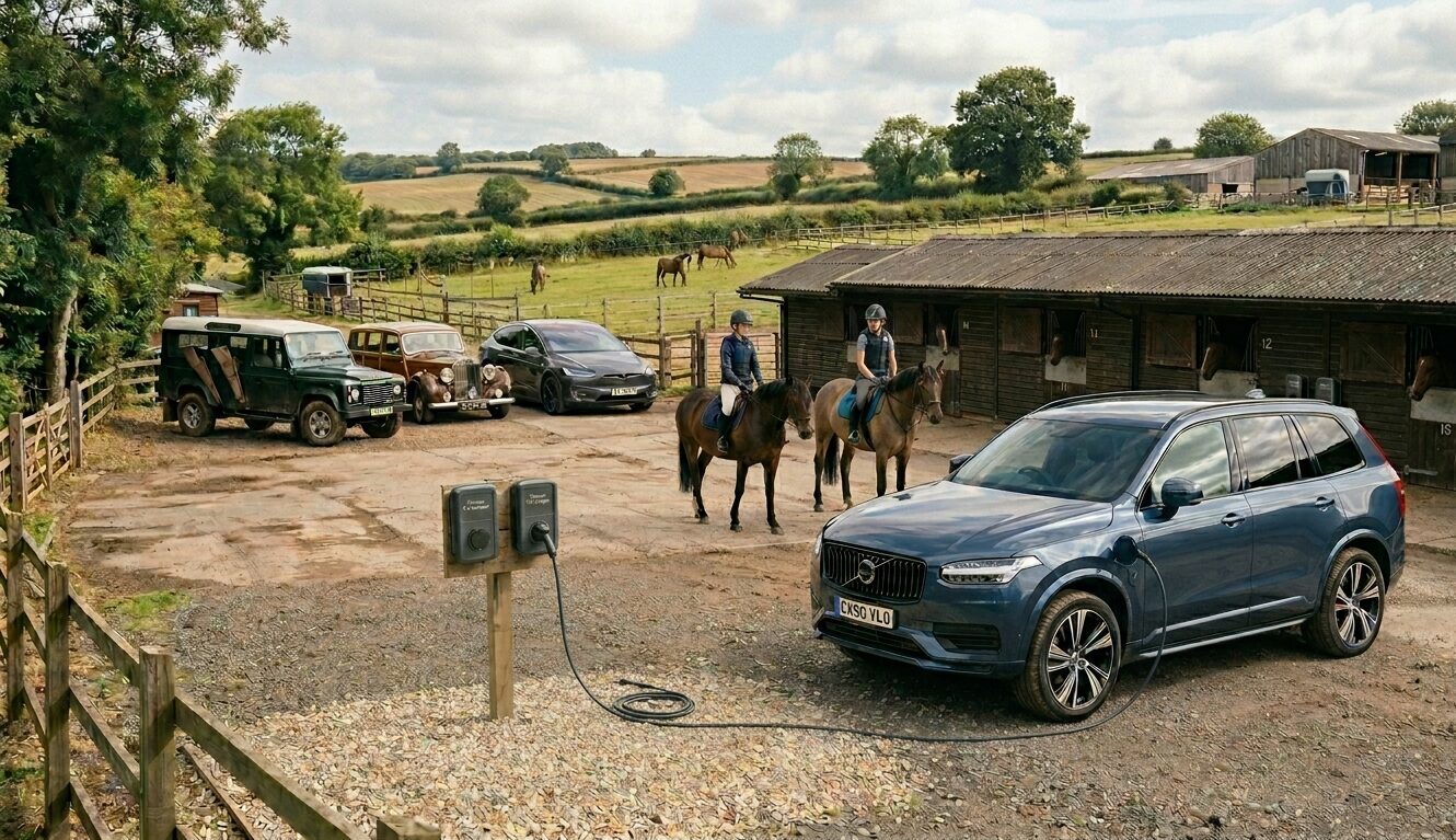 EV charging on an equestrian site.