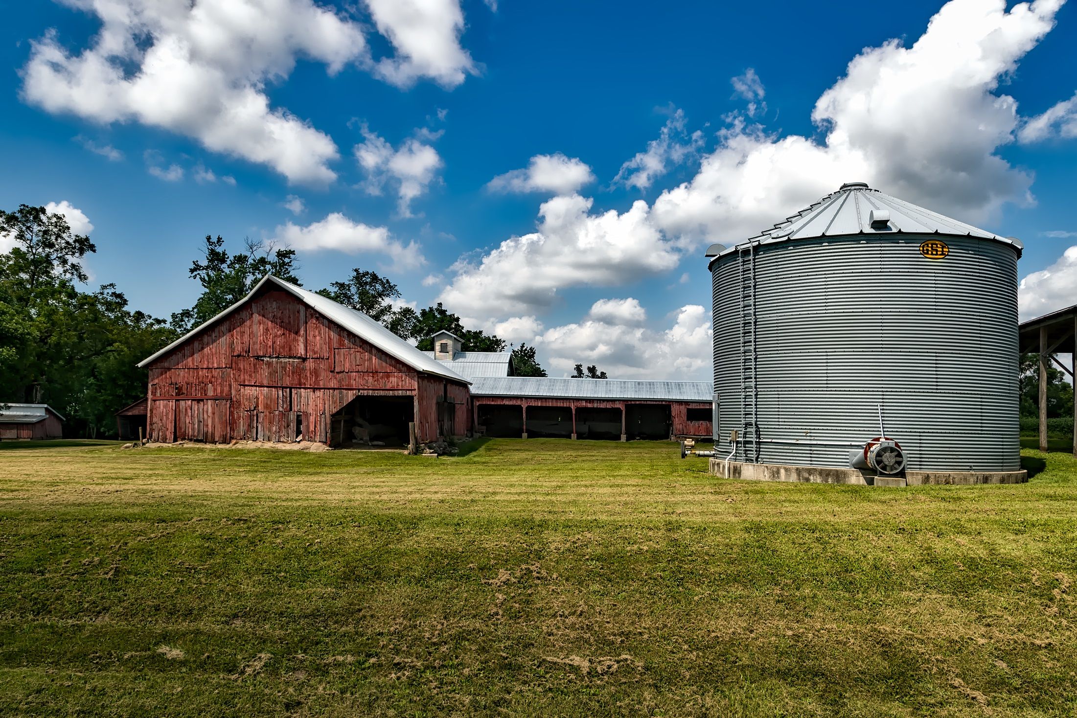 A farm building which would be perfect for solar panels.